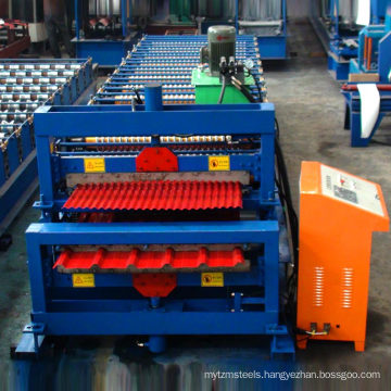 Double layer metal roof wall corrugated metal color sheet aluzinc roll forming machine with plc